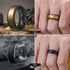 image:imageEgnaro Mens Wedding Rings 8mm Wide 2mm Thick Rubber Bands Breathable and Flexible Step Edge Ring Variety Multipack 17 For Gym Workout Travel Daily WearSETF22Metallic Royal Blue Black  Black  Metallic Purple Black  Metallic Bronze Black  Black Gray Camo