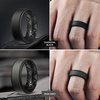 image:imageEgnaro Mens Wedding Rings 8mm Wide 2mm Thick Rubber Bands Breathable and Flexible Step Edge Ring Variety Multipack 17 For Gym Workout Travel Daily WearSETF5Metallic Silver Black  Metallic Platinum Black  Black Gray Black  Black