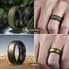 image:imageEgnaro Mens Wedding Rings 8mm Wide 2mm Thick Rubber Bands Breathable and Flexible Step Edge Ring Variety Multipack 17 For Gym Workout Travel Daily WearSETF2Black  Metal Black Gray Black  Black Gray Camo Black  Olive Green Black  Bronze Black