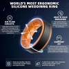 image:imageEgnaro Mens Wedding Rings 8mm Wide 2mm Thick Rubber Bands Breathable and Flexible Step Edge Ring Variety Multipack 17 For Gym Workout Travel Daily WearSETEBlack Orange