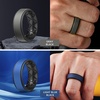 image:imageEgnaro Mens Wedding Rings 8mm Wide 2mm Thick Rubber Bands Breathable and Flexible Step Edge Ring Variety Multipack 17 For Gym Workout Travel Daily WearSETPRed Black Orange Black Light Blue Black Black Gray Black