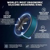 image:imageEgnaro Mens Wedding Rings 8mm Wide 2mm Thick Rubber Bands Breathable and Flexible Step Edge Ring Variety Multipack 17 For Gym Workout Travel Daily WearSETTDark Silver Black Marble Black Dark Blue Black Black Black