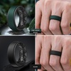 image:imageEgnaro Mens Wedding Rings 8mm Wide 2mm Thick Rubber Bands Breathable and Flexible Step Edge Ring Variety Multipack 17 For Gym Workout Travel Daily WearSETE1Gray Camo Black  Black Light Gray  Pine Green Black  Black