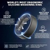 image:imageEgnaro Mens Wedding Rings 8mm Wide 2mm Thick Rubber Bands Breathable and Flexible Step Edge Ring Variety Multipack 17 For Gym Workout Travel Daily WearSETFBlack Black Gray Gray Dark Blue Black Night Brown Black