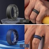image:imageEgnaro Mens Wedding Rings 8mm Wide 2mm Thick Rubber Bands Breathable and Flexible Step Edge Ring Variety Multipack 17 For Gym Workout Travel Daily WearSETKBlack Dark Blue Red Black Gray