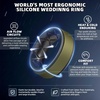 image:imageEgnaro Mens Wedding Rings 8mm Wide 2mm Thick Rubber Bands Breathable and Flexible Step Edge Ring Variety Multipack 17 For Gym Workout Travel Daily WearSETF2Black  Metal Black Gray Black  Black Gray Camo Black  Olive Green Black  Bronze Black