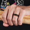image:imageEgnaro Mens Wedding Rings 8mm Wide 2mm Thick Rubber Bands Breathable and Flexible Step Edge Ring Variety Multipack 17 For Gym Workout Travel Daily WearSETEBlack Orange