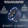 image:imageEgnaro Mens Wedding Rings 8mm Wide 2mm Thick Rubber Bands Breathable and Flexible Step Edge Ring Variety Multipack 17 For Gym Workout Travel Daily WearSETJBlack Black Olive Green Black Dark Blue Black Night Brown Black