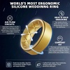 image:imageEgnaro Mens Wedding Rings 8mm Wide 2mm Thick Rubber Bands Breathable and Flexible Step Edge Ring Variety Multipack 17 For Gym Workout Travel Daily WearSETMBlack Black Black White White Black Gold Gold