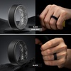 image:imageEgnaro Mens Wedding Rings 8mm Wide 2mm Thick Rubber Bands Breathable and Flexible Step Edge Ring Variety Multipack 17 For Gym Workout Travel Daily WearSETF12Black  Dark GrayWhite  Dark Foliage GreenCoral Orange  Dark Foliage GreenBlack  Klein BlueBlack  RedBlack  BlackDark Gray