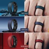 image:imageEgnaro Mens Wedding Rings 8mm Wide 2mm Thick Rubber Bands Breathable and Flexible Step Edge Ring Variety Multipack 17 For Gym Workout Travel Daily WearSETF4Dark Blue Black  Twilight Blue Black  Red Black  Light Gray  Black Gray   Black Gray  Black