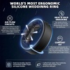 image:imageEgnaro Mens Wedding Rings 8mm Wide 2mm Thick Rubber Bands Breathable and Flexible Step Edge Ring Variety Multipack 17 For Gym Workout Travel Daily WearSETCBlack