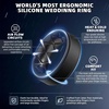 image:imageEgnaro Mens Wedding Rings 8mm Wide 2mm Thick Rubber Bands Breathable and Flexible Step Edge Ring Variety Multipack 17 For Gym Workout Travel Daily WearSETKBlack Dark Blue Red Black Gray