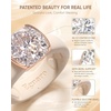 image:imageEgnaro Silicone Anniversary Ring with Stone Cushion Cut Cubic ZirconiaSETANude  Rose Gold