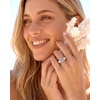 image:imageEgnaro Silicone Anniversary Ring with Stone Cushion Cut Cubic ZirconiaSETBWhite  Silver