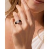 image:imageEgnaro Silicone Anniversary Ring with Stone Cushion Cut Cubic ZirconiaSETCBlack  Rose Gold