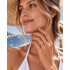image:imageEgnaro Silicone Anniversary Ring with Stone Cushion Cut Cubic ZirconiaSETDCherry Pink  Rose Gold