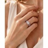 image:imageEgnaro Silicone Anniversary Ring with Stone Cushion Cut Cubic ZirconiaSETFLight Purple  Silver