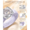image:imageEgnaro Silicone Anniversary Ring with Stone Cushion Cut Cubic ZirconiaSETFLight Purple  Silver