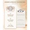 image:imageEgnaro Silicone Promise Ring with Stone Oval Cut Cubic Zirconia For HerSETANude  Rose Gold
