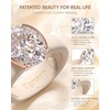 image:imageEgnaro Silicone Promise Ring with Stone Oval Cut Cubic Zirconia For HerSETANude  Rose Gold