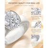 image:imageEgnaro Silicone Promise Ring with Stone Oval Cut Cubic Zirconia For HerSETBWhite  Silver