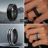 image:imageEgnaro Silicone Ring for Him with 2 Layers Multicolor Rubber Wedding Bands with Air Flow Grooves1467 Variety MultipackSETA1 Black  Dark SilverBlack  Olive GreenBlack  BronzeBlack