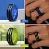 image:imageEgnaro Silicone Ring for Him with 2 Layers Multicolor Rubber Wedding Bands with Air Flow Grooves1467 Variety MultipackSETA3 Black  Black Gray  BlackLight Blue  BlackYellow Green