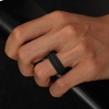 image:imageEgnaro Silicone Ring for Him with 2 Layers Multicolor Rubber Wedding Bands with Air Flow Grooves1467 Variety MultipackSETA3 Black