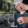 image:imageEgnaro Silicone Ring for Him with 2 Layers Multicolor Rubber Wedding Bands with Air Flow Grooves1467 Variety MultipackSETB1 BlackBlack Gray Camo  Olive GreenBlack