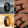 image:imageEgnaro Silicone Ring for Him with 2 Layers Multicolor Rubber Wedding Bands with Air Flow Grooves1467 Variety MultipackSETB1 BlackRed  BlackOrange  BlackLight Blue  Black