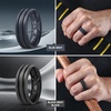 image:imageEgnaro Silicone Ring for Him with 2 Layers Multicolor Rubber Wedding Bands with Air Flow Grooves1467 Variety MultipackSETB3 Blue Gray  Black GrayBlack