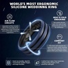 image:imageEgnaro Silicone Ring for Him with 2 Layers Multicolor Rubber Wedding Bands with Air Flow Grooves1467 Variety MultipackSETB4 Black GrayBlack  BlackGrey  Dark BlueBlack  BlackOrange