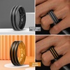 image:imageEgnaro Silicone Ring for Him with 2 Layers Multicolor Rubber Wedding Bands with Air Flow Grooves1467 Variety MultipackSETB4 Black GrayBlack  BlackGrey  Dark BlueBlack  BlackOrange