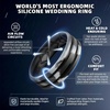 image:imageEgnaro Silicone Ring for Him with 2 Layers Multicolor Rubber Wedding Bands with Air Flow Grooves1467 Variety MultipackSETC1 BlackDark Blue  Black Gray CamoBlack  Olive GreenBlack