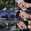 image:imageEgnaro Silicone Ring for Him with 2 Layers Multicolor Rubber Wedding Bands with Air Flow Grooves1467 Variety MultipackSETC1 BlackDark Blue  Black Gray CamoBlack  Olive GreenBlack