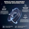 image:imageEgnaro Silicone Ring for Him with 2 Layers Multicolor Rubber Wedding Bands with Air Flow Grooves1467 Variety MultipackSETC1 Metallic Silver  Black  Dark Blue  RedBlack  Olive Green  BlackYellow Green