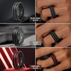 image:imageEgnaro Silicone Ring for Him with 2 Layers Multicolor Rubber Wedding Bands with Air Flow Grooves1467 Variety MultipackSETC2 Black GrayBlack  BlackGrey  Dark BlueBlack  BlackOrange  Dark RedBlack  BlackRed  GreySky Blue
