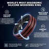 image:imageEgnaro Silicone Ring for Him with 2 Layers Multicolor Rubber Wedding Bands with Air Flow Grooves1467 Variety MultipackSETC2 Black GrayBlack  BlackGrey  Dark BlueBlack  BlackOrange  Dark RedBlack  BlackRed  GreySky Blue
