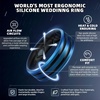 image:imageEgnaro Silicone Ring for Him with 2 Layers Multicolor Rubber Wedding Bands with Air Flow Grooves1467 Variety MultipackSETC2 Metallic BurgundyBlack  Metallic PurpleBlack  Metallic Royal BlueBlack
