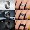 image:imageEgnaro Silicone Rings For Him 9mm Wide Flexible Work Rubber Wedding BandsSETA3Black  Black Gray  Bronze  Silver  Dark Blue  Black Gray Camo  Olive Green
