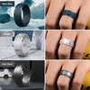 image:imageEgnaro Silicone Rings For Him 9mm Wide Flexible Work Rubber Wedding BandsSETA4Olive Green  Black Gray  Light Gray  Dark Silver  Marble  Navy Blue  Black