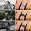 image:imageEgnaro Silicone Rings For Him 9mm Wide Flexible Work Rubber Wedding BandsSETA4Olive Green  Black Gray  Light Gray  Dark Silver  Marble  Navy Blue  Black