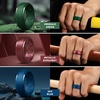 image:imageEgnaro Silicone Rings For Him 9mm Wide Flexible Work Rubber Wedding BandsSETA5Light Gray  Black Gray  Emerald Green  Metallic Burgundy  Sea Blue  Blue Gray  Black
