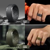 image:imageEgnaro Silicone Rings For Him 9mm Wide Flexible Work Rubber Wedding BandsSETA7Black Gray  Olive Green  Dark Silver  Black