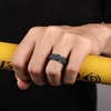 image:imageEgnaro Silicone Rings For Him 9mm Wide Flexible Work Rubber Wedding BandsSETA8Black  Black  Black Gray  Black Gray