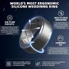 image:imageEgnaro Silicone Rings For Him 9mm Wide Flexible Work Rubber Wedding BandsSETA9Dark Gray  Blue Gray  Dark Silver  Black