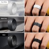 image:imageEgnaro Silicone Rings For Him 9mm Wide Flexible Work Rubber Wedding BandsSETB1Black  Black Gray  Light Gray  White  Dark Blue  Twilight Blue  Olive Green
