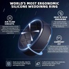 image:imageEgnaro Silicone Rings For Him 9mm Wide Flexible Work Rubber Wedding BandsSETB1Black  Black Gray  Light Gray  White  Dark Blue  Twilight Blue  Olive Green