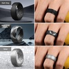 image:imageEgnaro Silicone Rings For Him 9mm Wide Flexible Work Rubber Wedding BandsSETB2Light Gray  Metallic Gun  Dark Silver  Black  Dark Gray  Black Gray Camo  Silver